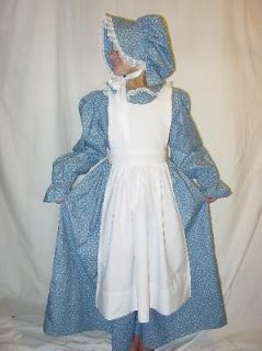   Modest Historical Costumes Pioneer Girl Costume Clothing ~Blue~14