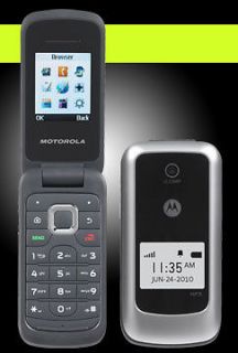 Motorola W418G   Black silver (Straight Talk) Cellular Phone 
