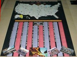   1993 Jerry Garcia GRATEFUL DEAD Shows ~USA ROAD TOUR MAP Poster