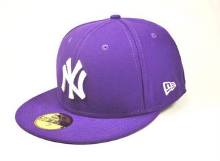 MLB New Era 59Fifty NEW YORK YANKEES CUSTOM Hat WW/PURPLE