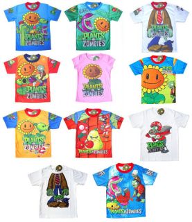 PLANTS VS. ZOMBIES T Shirt Top Boys Clothes Ipad Iphone Game ANY SIZE 