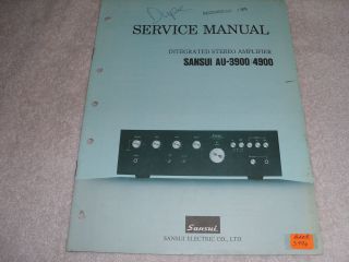 SANSUI SERVICE MANUAL # AU 3900/4900 INTEGRATED STEREO AMPLIFIER