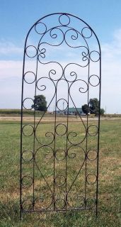 Wrought Iron Circle Trellis   Pretty Metal Support for Vines and 