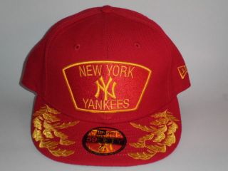   Yankees New Era Scrambled Hat Red Size 7 3/8 ($35) 5950 Military Gold