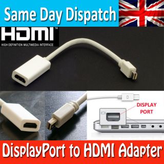  Port to HDMI HD TV Cable Lead Adapter DP For Apple Mac MacBook AC11