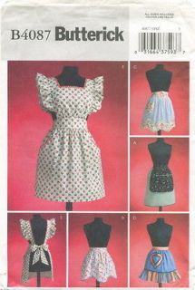 Butterick B4087 1950s Retro Aprons Sewing Pattern