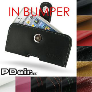 Leather Horizontal Case fit Apple iPhone 5 in Cover/Bumper (With Clip 
