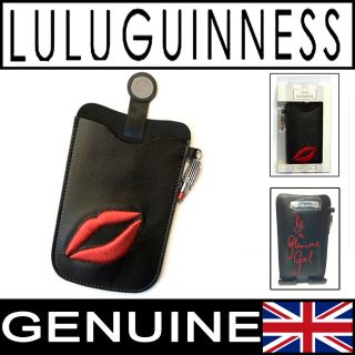 LULU GUINNESS LIPS LEATHER MOBILE PHONE CASE & LIPSTICK CHARM FOR 