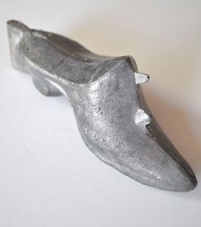 Rare ANTIQUE PEWTER ICE CREAM MOLD Victorian Shoe Eppelsheimer E & Co 