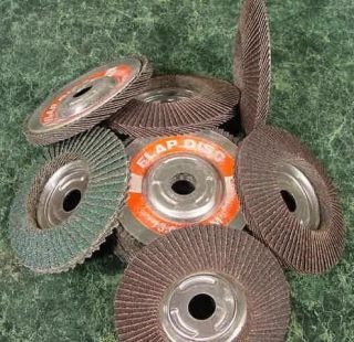 10pc 4  FLAP DISC SANDING GRINDING WHEEL 40 GRIT Paper made in 