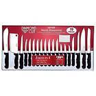 19pc Diamond Cut Kitchen Knife Cutlery Set Gift Boxed