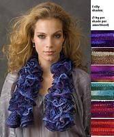 SMC ~Frilly~ Scarf Yarn & able Pattern and Choice of 