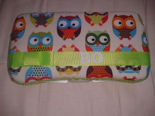 Handmade travel baby wipe case OWLS PERSONALIZE with NAME SOO CUTE