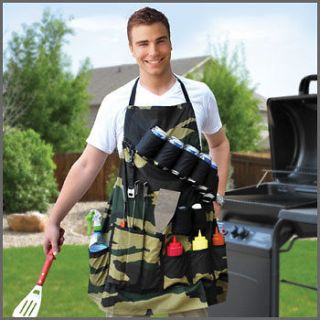THE GRILL SERGEANT BBQ APRON Barbeque Party Gift Prank Beer Holder 