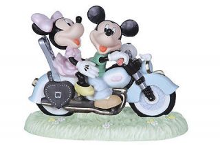   Disney Two Hearts One Road Mickey & Minnie on Motorcycle 122702