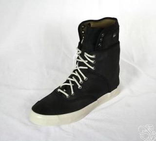 LACOSTE Rene HI JB STM Black Suede/Canvas Mens Sneakers Shoes New size 