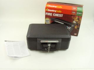 Sentry Safe FIRE CHEST 1100 Sentrysafe w/ Box+Keys Protects CD DVD 