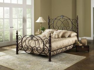 King Size Strathmore Bed w/ Frame   Vintage Spice Finish