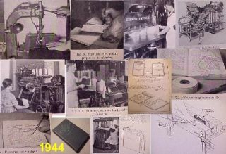1944 LtBd BOOK~BINDING MAKING BOOKBINDING COVER press REPAIR REPAIRING 