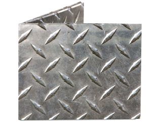 Dynomighty Steel Metal Diamond Plate Mighty Tyvek Paper Billfold 