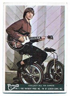MONKEES 1967 Donruss SERIES A Peter Tork #9 Picking the VOX Electric 