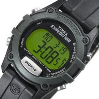 TIMEX Expedition Womens Digital Chronograph Watch Black Rubber Band