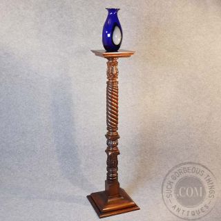 Antique Torchere Stand Tripod Plant Lamp Base English Victorian 