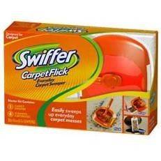 SWIFFER CARPET FLICK STARTER KIT 03173 1 carpet sweeper & 4 cleaning 