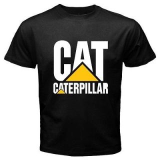 NEW CAT CATERPILLAR LOGO SYMBOL TRACTOR Mens Black T Shirt Size S 3XL