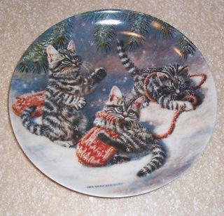 Kittens & MittensSilver Tabbies  Knowles plate Brackenburys Cat 