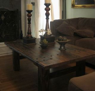 RUSTIC, VERY HEAVY, DOOR STYLE, ALL SOLID WOOD Coffee Table  