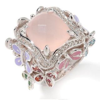  SOLD OUT Sima K Pink Chalcedony & Multigem Sterling Butterfly Ring 