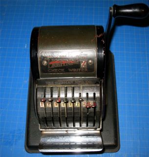 Antique Check Writing Office Machine Hedman Lightning Series 600 