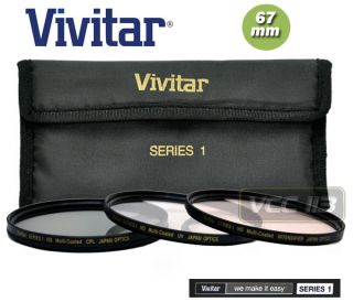 Vivitar Series1 67mm Filter Kit UV+Circular Polarizer CPL +INTENSIFIER 