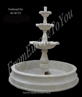HAND CARVED MARBLE CLASSICAL EGYPT CREAM FOUNTAIN