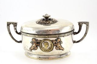 Silver Plated Neoclassical Sugar Box Warszawa Norblin