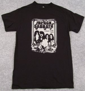 BLACK SABBATH World Tour 1978 T shirt Retro Ozzy Osbourne Black Adult 