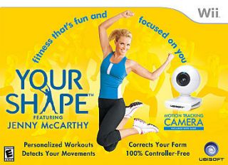 Wii YOUR SHAPE featuring JENNY McCARTHY * MOTION TRACKING CAMERA * NEW