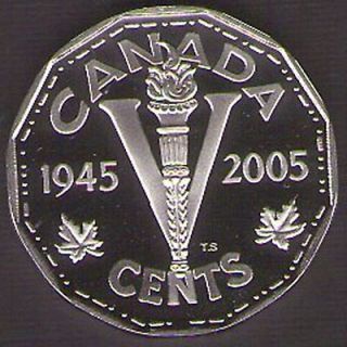 1945 2005 Canada Victory Nickel STERLING SILVER PROOF