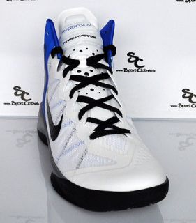 Nike Zoom Hyperenforcer white blue mens basketball shoes hyperfuse 