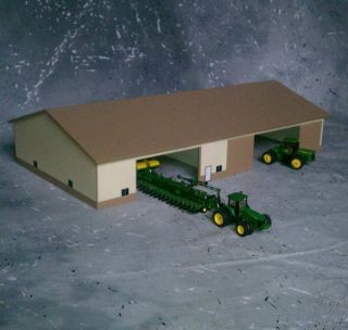 custom Farm Machine Shed 1/64 scale 70x130 tan/almond