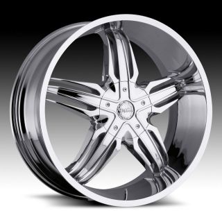 28 inch Milanni Phoenix Chrome Wheels Rims 8x6.5 8x165.1 +10