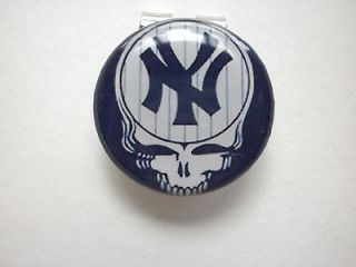 NEW YORK YANKEES / GRATEFUL DEAD HAT CLIP AND BALL MARKER PIN STRIPES