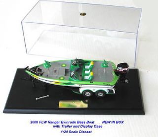 2006 FLW BP 124 DIECAST RANGER BASS BOAT wTRAILER NEW N BOX Nice 