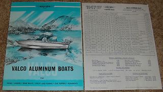 1967 VALCO Aluminum Boats Prams Canoes Fishing etc Dealer Sales 