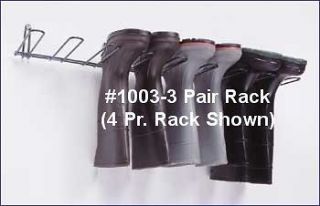Boot Rack 2 Pair, Black Epoxy Coated, 1 Rack, Holds 2 Pairs of Boots 