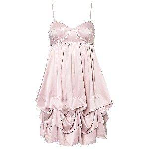   Hitched Hem Bubble CORSET Cup Bralet Prom Dress PINK size 8/36