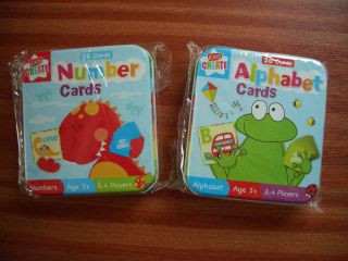   Kids Alphabet or Number Picture Cards in Tin Case, Educational Toy