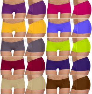   Color For 2 Seamless Women Boyshorts Stretch Comfort Sports Briefs lds