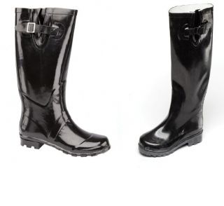 WOMENS WIDE CALF FITTING BLACK RIDING WELLIES WELLINGTONS FAB65